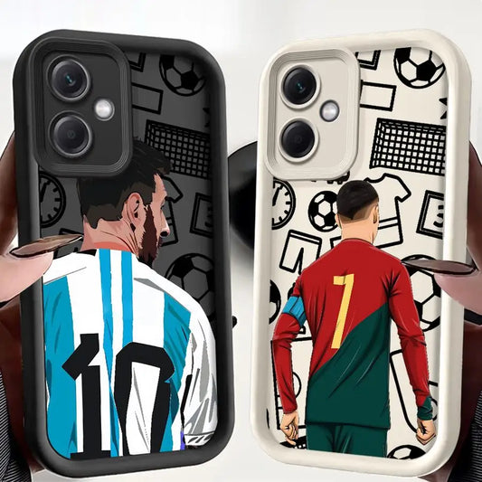 Cartoon Football Number Phone Case for Xiaomi Redmi 12 13C 5G 14C A1 A2 Plus A3 A3X A4 Poco X3 NFC C50 C51 C61 Funda Cover