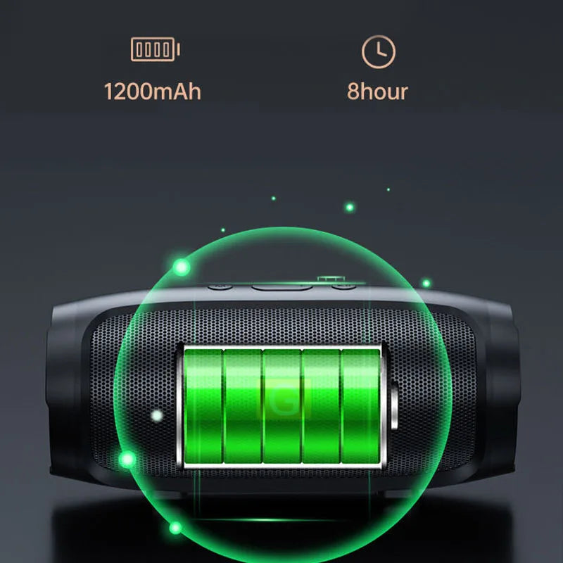 Portable Subwoofer Bluetooth Speakers Outdoor Stereo Surround Waterproof Loudspeaker Wireless Sound Box Support FM Radio TF Card - covers4phones