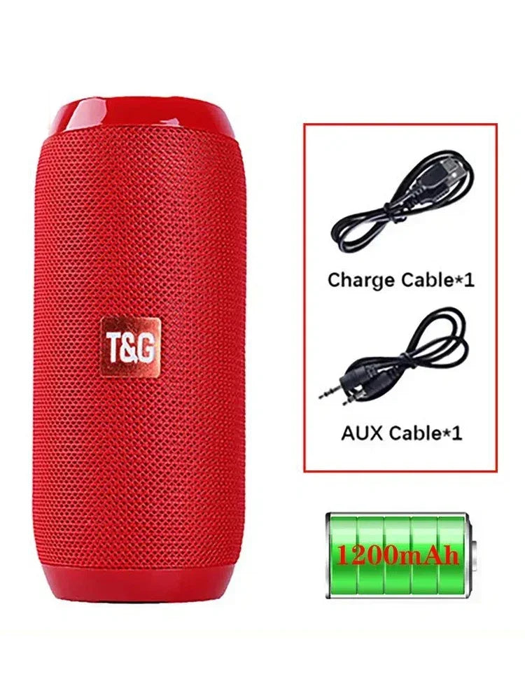 T&G TG117 Portable Bluetooth Speaker Outdoor Wireless Woofer Free Call /FM/TF Card/USB Flash Drive Connect Mobile Phone/Tablet - covers4phones