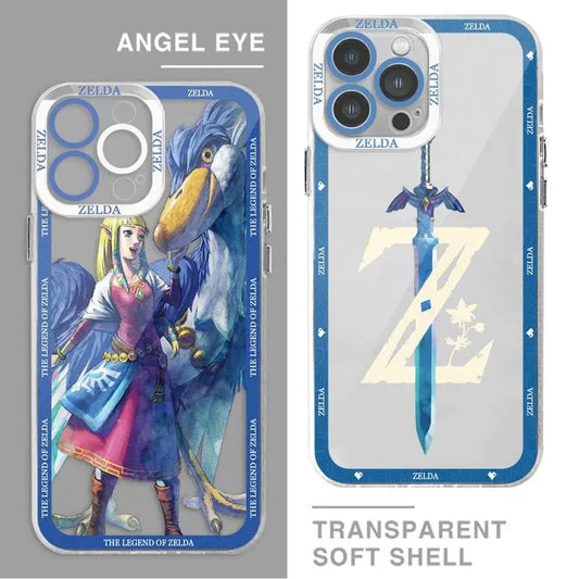 The Legend of Zeldas Phone Case for iPhone 14 15 Pro Max 11 12 Mini 13 Pro Max SE 8 7 Plus XR X XS Max Transparent Soft Cover - covers4phones