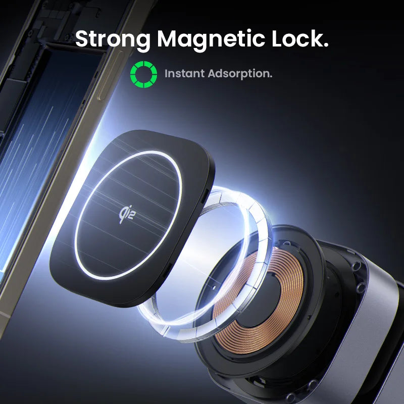 UGREEN Qi2 25W Magnetic Wireless Charger Stand 2-in-1 Charging Stand For iPhone 15 16 Pro Max/AirPods For MagSafe Fast Charger - covers4phones