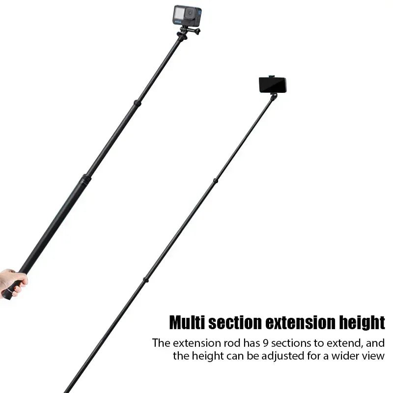 Carbon Fiber Invisible Extended Edition Selfie Stick for Insta360 X3 GO3 Action 4 Accessories 300CM for DJI GoPro Selfie Stick - covers4phones