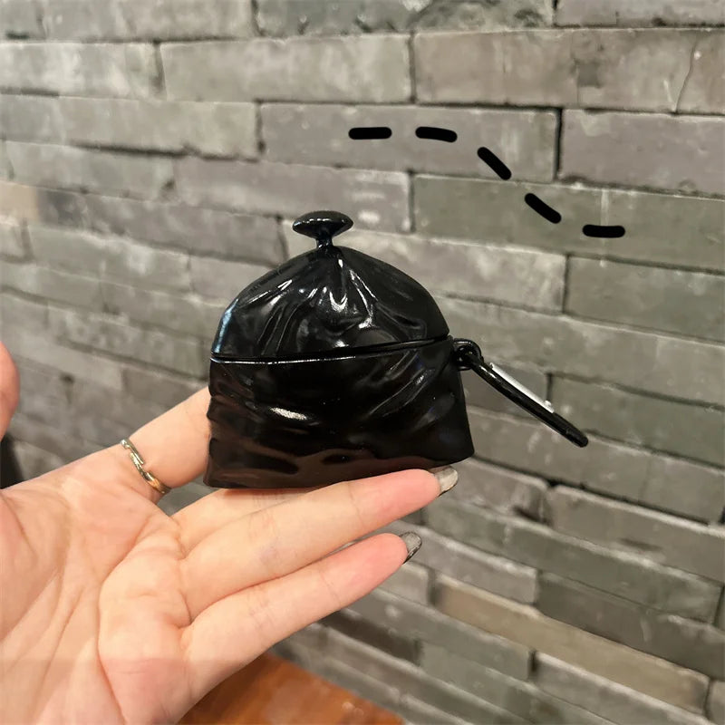 3D Garbage Bag Creativity Earphone Cover for AirPods 4 2024 Wireless Headphone Protective Case for AirPods Pro 2 1 2 3 Cover - covers4phones