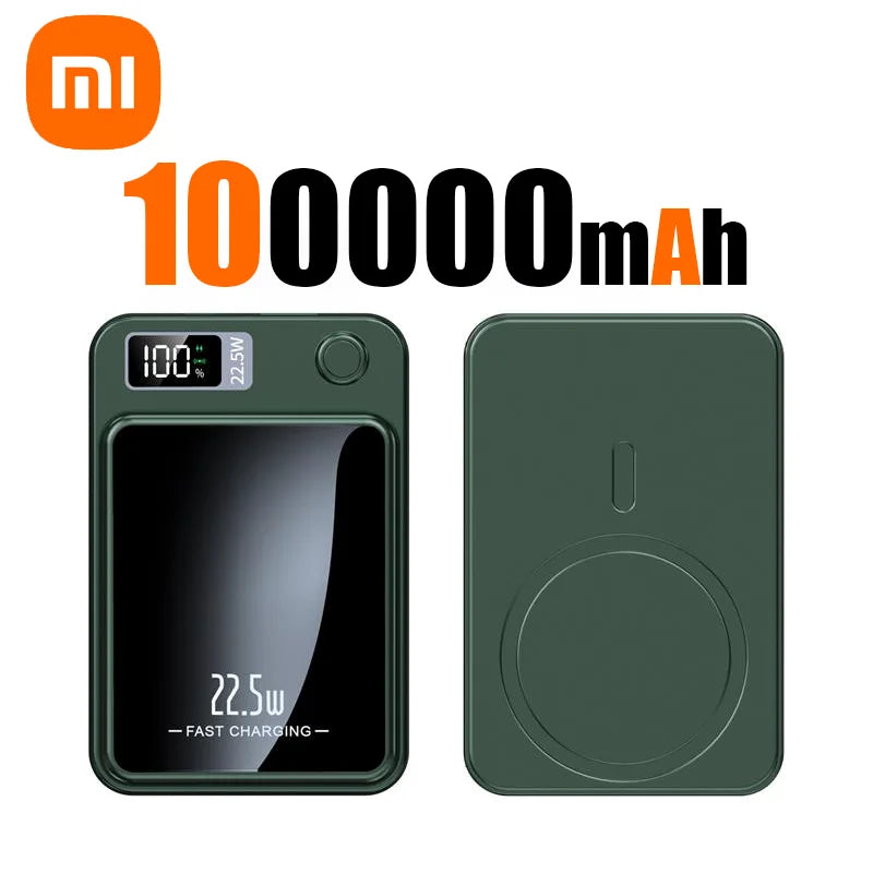Xiaomi Mijia Magnetic Wireless 100000mAh Power Bank Fast Charger For Magsafe Portable Auxiliary Battery Pack For Iphone Huawei - covers4phones