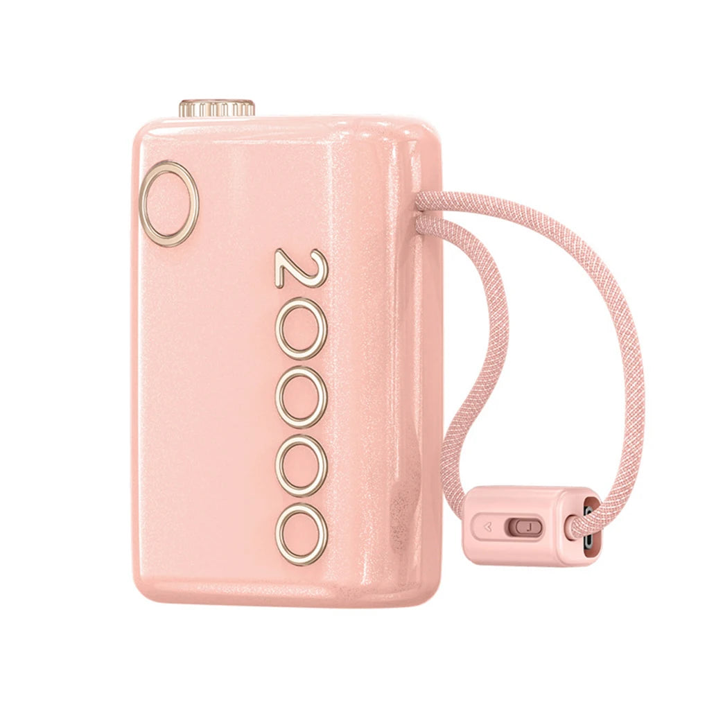 20000mAh 66W Fast Charging Power Bank Built in Cable Hanging Portable Large Capacity