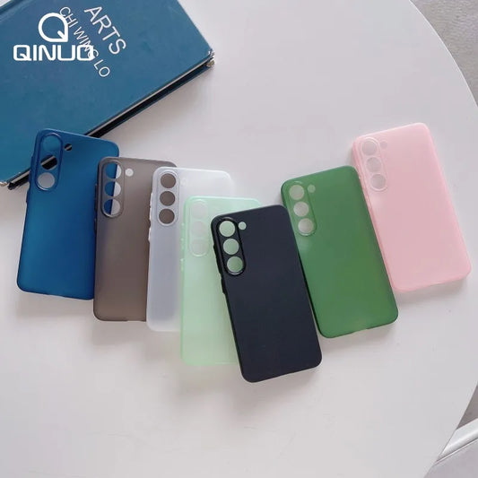 Thin Matte Shockproof Case For Samsung Galaxy S24 S23 S22 Ultra S21 Plus FE A52 A53 A73 A72 A32 A14 A54 Note 20 Ultra TPU Cover - covers4phones