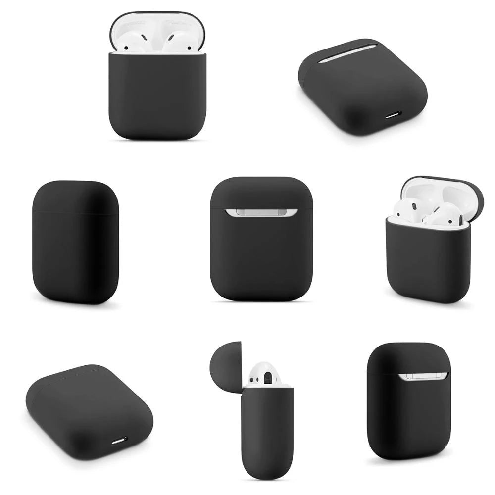 Ultra-thin Silicone Cases For Apple AirPods 2 Generation Wireless Earphone Protective Cover Box For Air Pods 1 Case Accessories - covers4phones