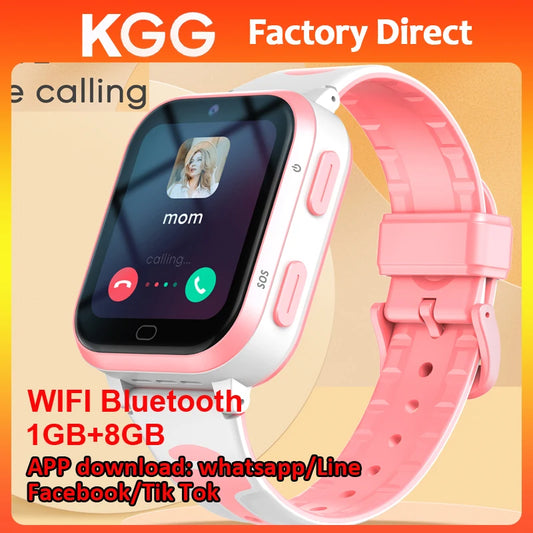 4G Kids Smart Phone Watch Global Using GPS Tracker 1GB+8GB Bluetooth WIFI HD Video Call Remote Monitor Alarm Clock APP Download - covers4phones