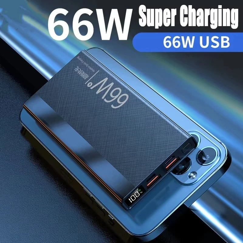 Xiaomi  Power Bank 66W Super Fast Comes With 200000mAh Led Display PD 20W Fast Charge Cable Large Capacity Gift Mobile PowerBank