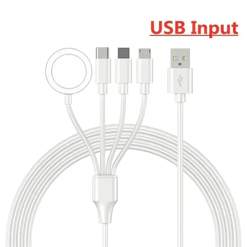 4 In 1 Magnetic Wireless Charger USB Type C PD Charging Cable Fast Watchfor iPhone 14 /Android Apple Watch iWatch 1-9 Ultra SE - covers4phones