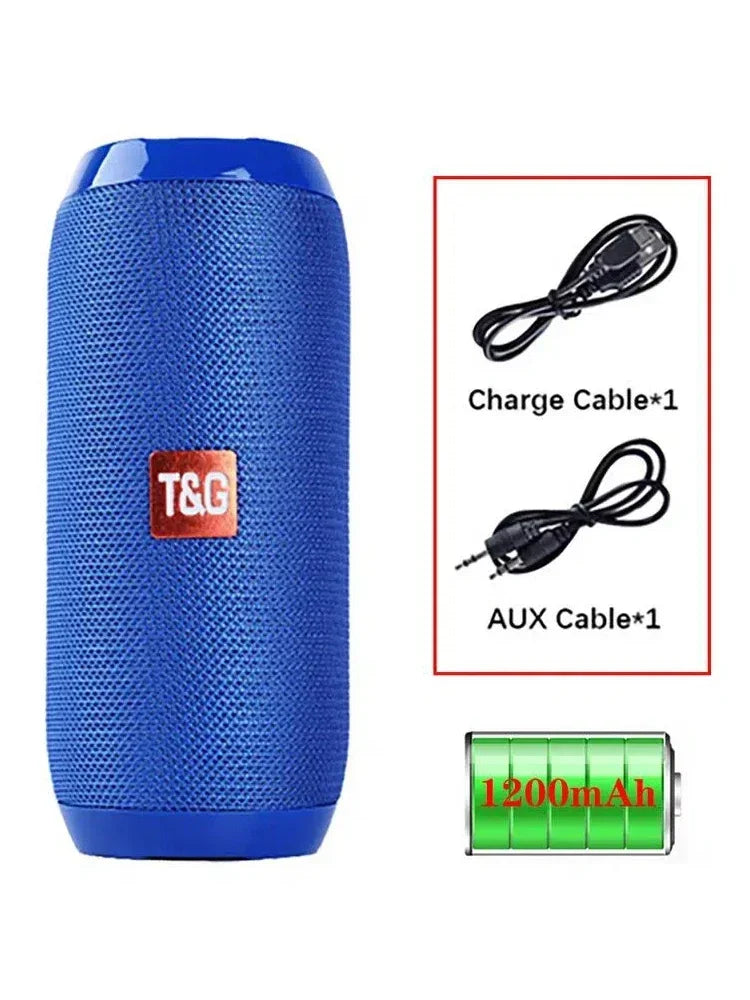 T&G TG117 Portable Bluetooth Speaker Outdoor Wireless Woofer Free Call /FM/TF Card/USB Flash Drive Connect Mobile Phone/Tablet - covers4phones