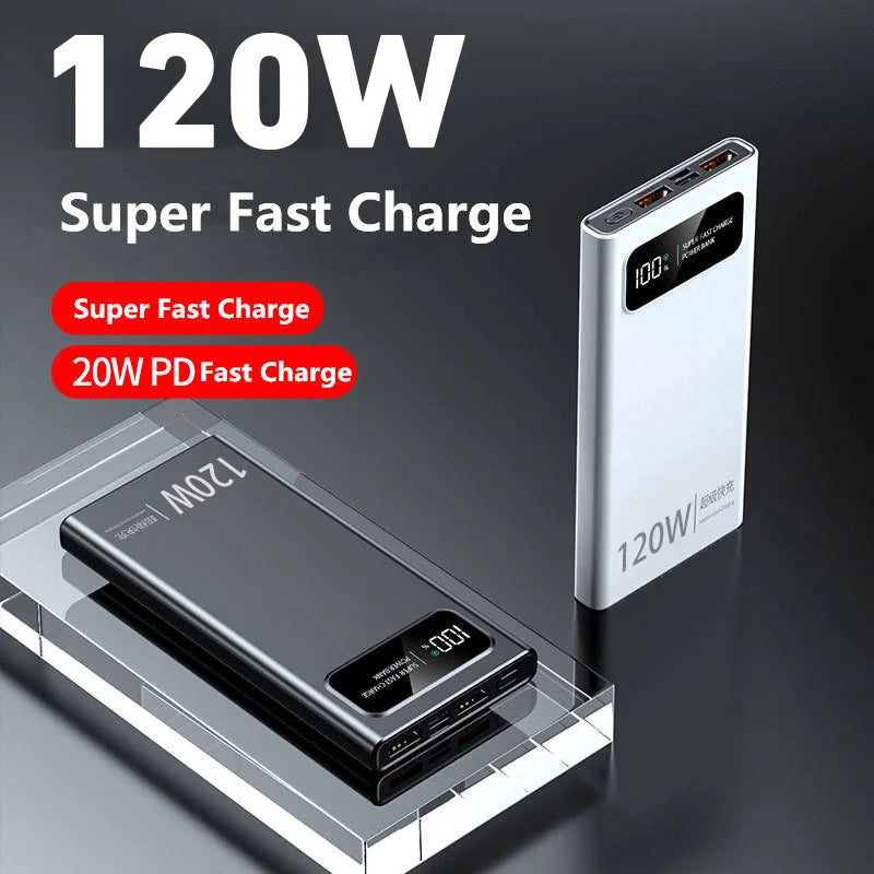 Xiaomi 200000mAh Power Bank 120W Super Fast Charger Large Capacity Mobile Power Portable External Battery for iPhone Samsung New - covers4phones