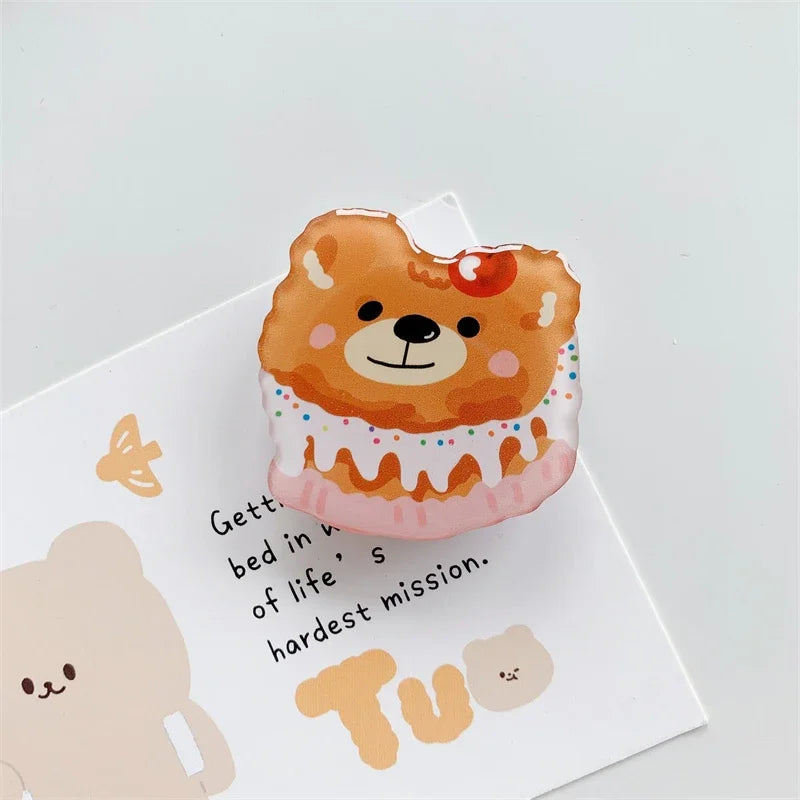 Cartoon Animal Folding Mobile Phone Grip Holder Socket Pocket Support for IPhone Samsung Finger Ring Griptok Expanding Bracket