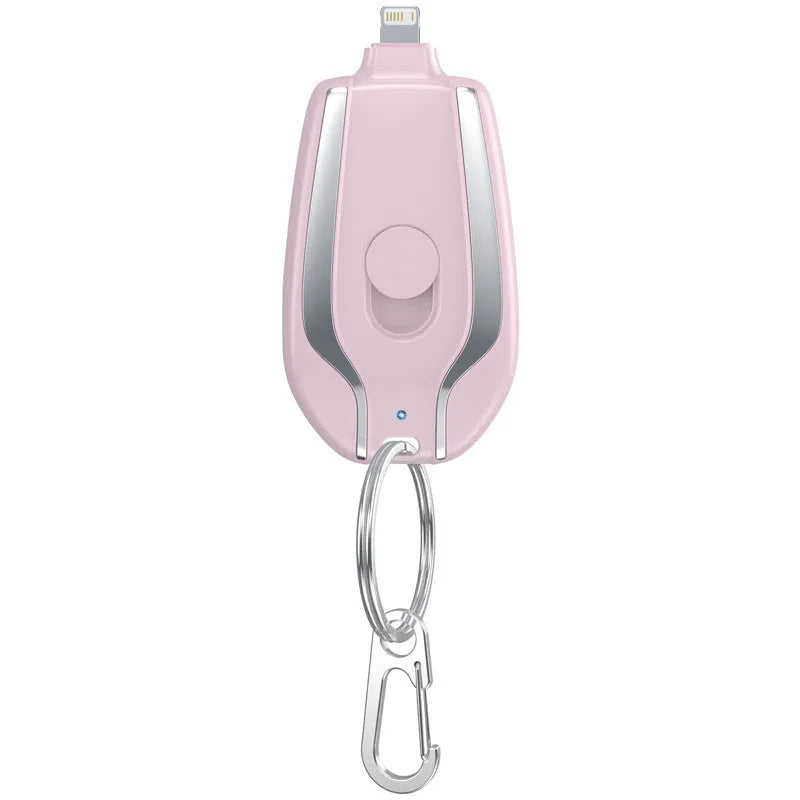 Portable 1500mAh Type C Emergency Charger New Design Keychain Mini Power Bank with 10W Output for Mobile Phones Small Convenient