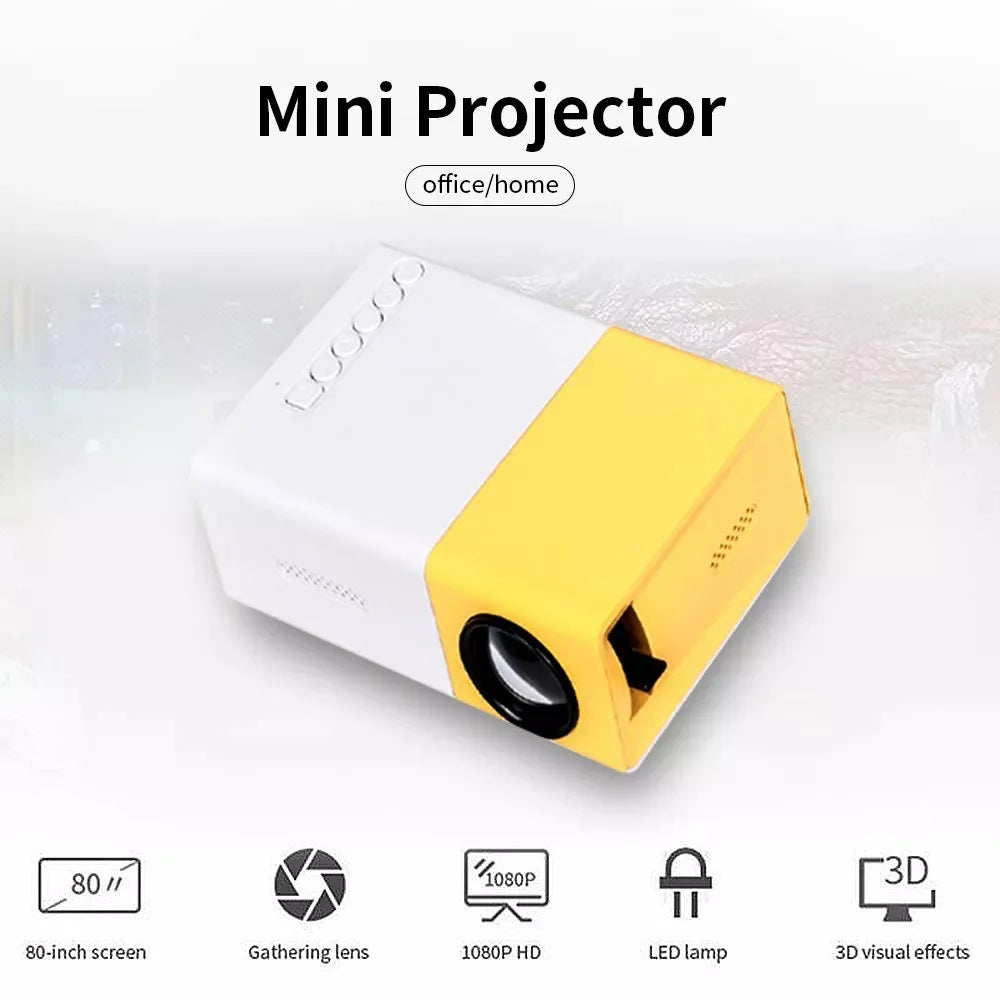 YG300 Mini Projector Portable Projector Wifi Smart 1280 720P Full HD Office Home Theater Video Mini Projector Mobile Projection - covers4phones