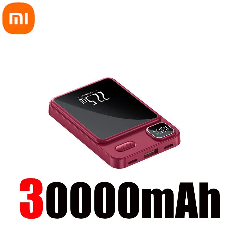 Xiaomi 50000mAh Wireless Magnetic Power Bank Portable Fast Charging External Battery for Magsafe Android iPhone 13 14 15 Samsung - covers4phones