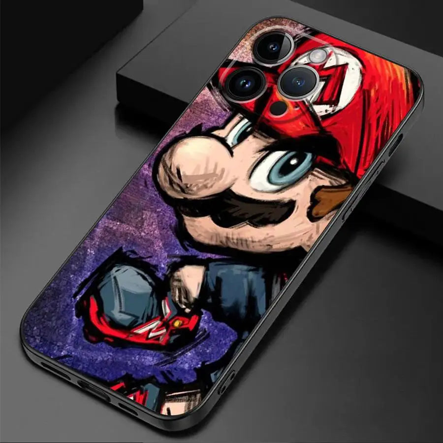 Mario Game Super Cover Phone Case for iPhone 16 14 13 15 Pro Max 11 Pro 12 Mini SE X XS Max XR 7 8 TPU Soft - covers4phones