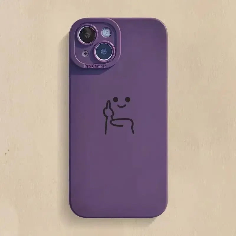 Cartoon Red Man Phone Case For iPhone 15 14 13 12 11 Pro Max Mini X XR XS 7 8 Plus SE Shockproof Soft Back Cover - covers4phones