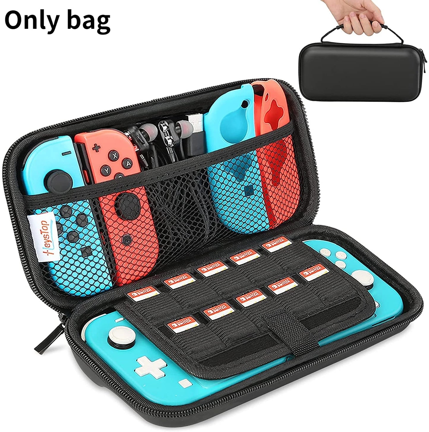 Carrying Case Compatible with Nintendo Switch Lite, Portable Nintendo Switch Lite Bag for Switch Lite with Storage - covers4phones