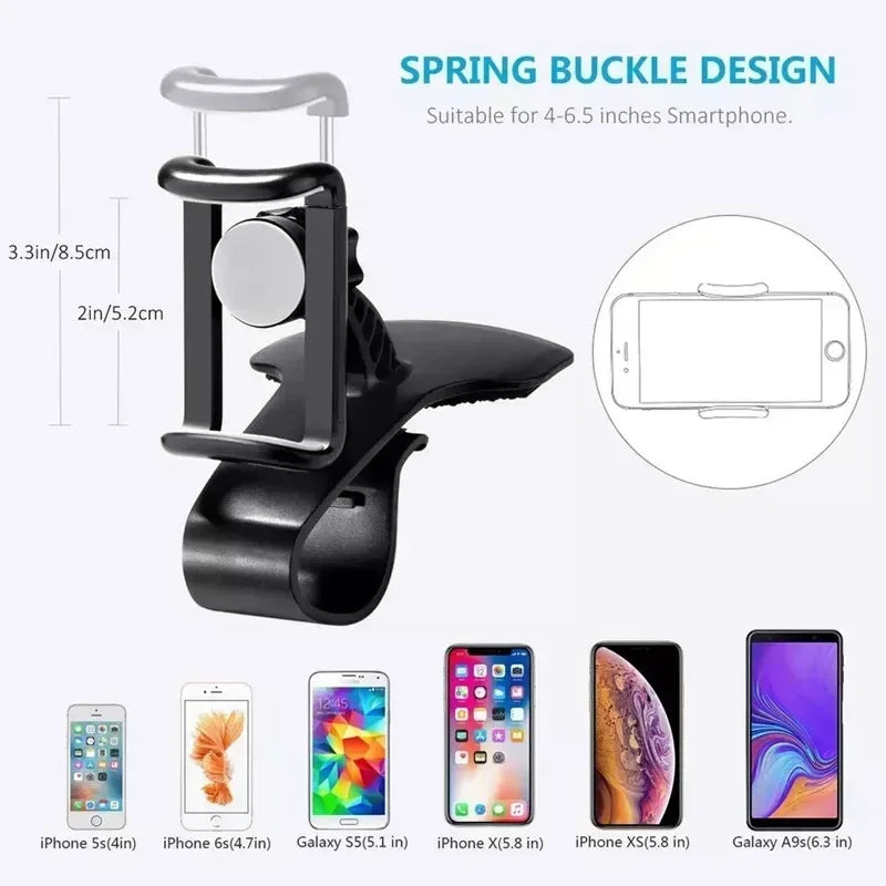 Car Phone Holder Universal Dashboard Stand Easy Clip Mount GPS Bracket Car Mobile Phone Support in Car For iPhone Xiaomi Samsung - covers4phones