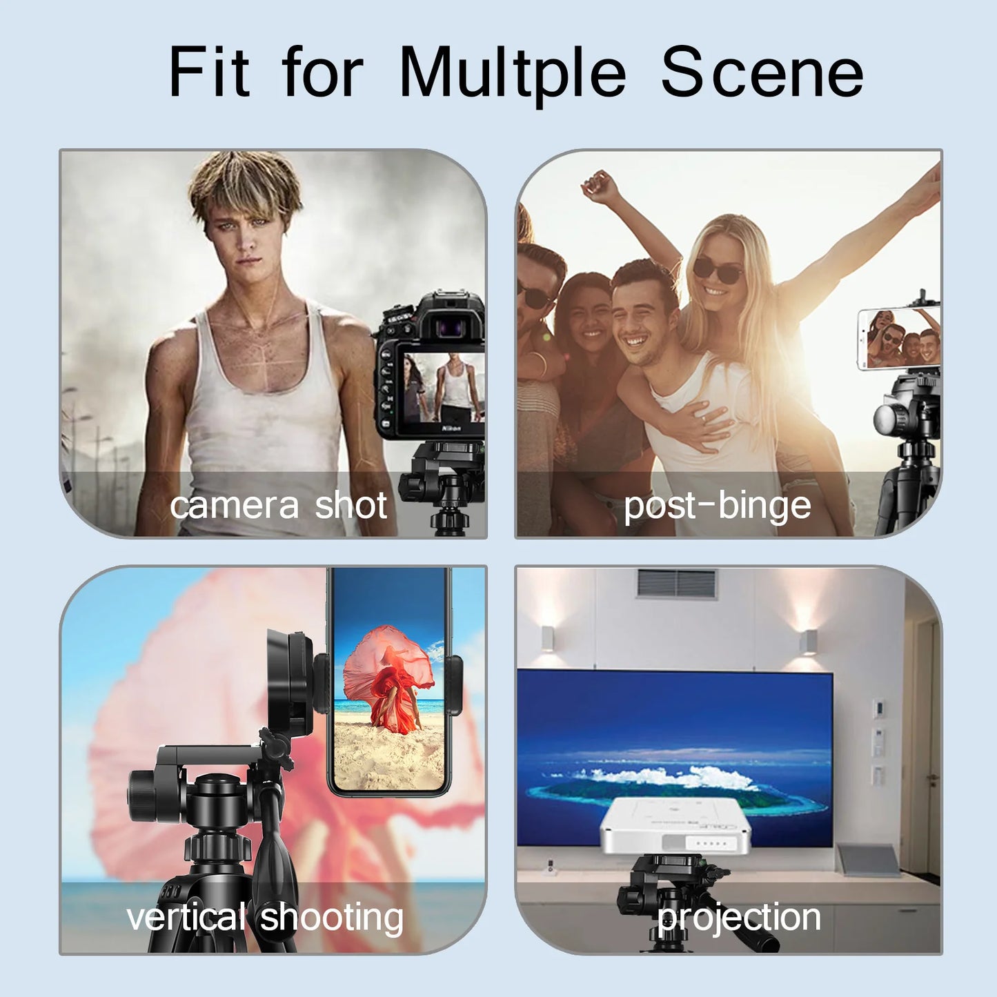 Phone Travel Self Tripod Aluminum Tall 55” 140CM Stand With Quick Plates Mount Pan Head For Canon Nikon DSLR SLR Digital Camera - covers4phones