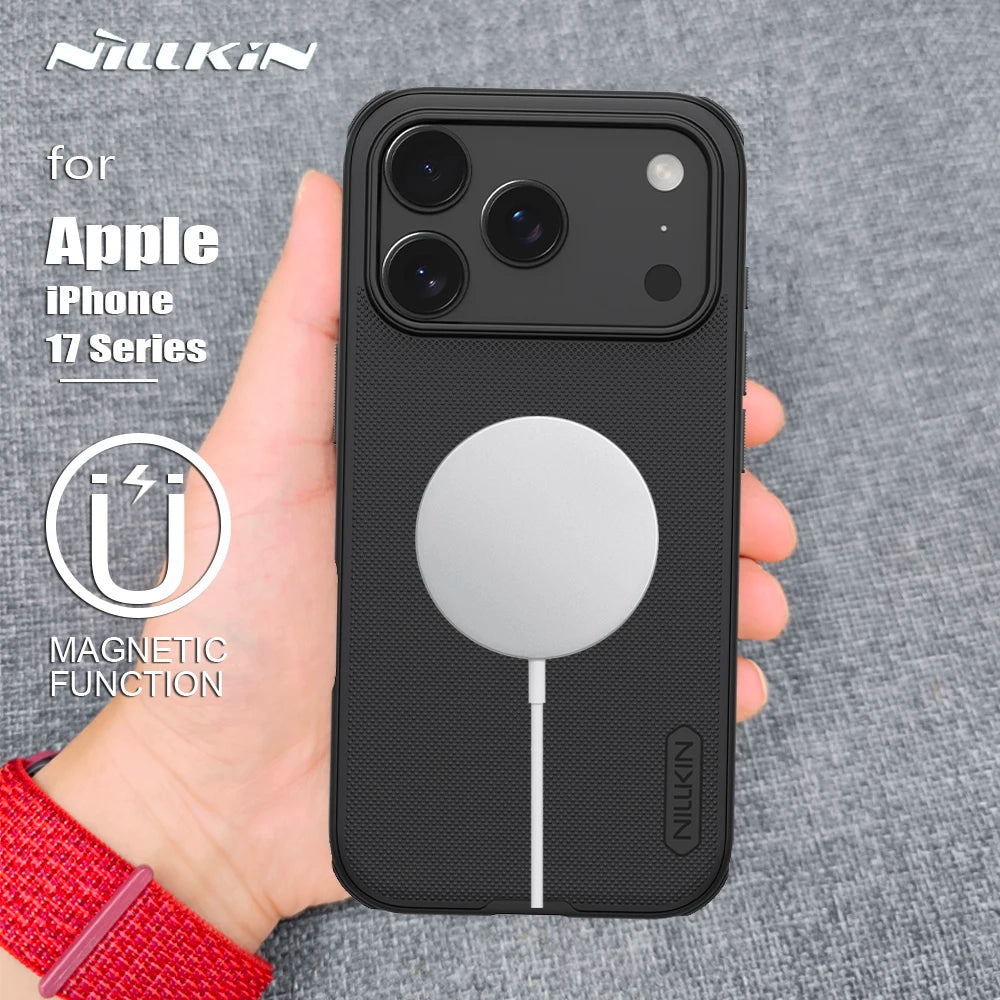 Nillkin for iPhone 17 Pro Max / 17 Air Case Magnetic Frosted Pro Magsafe Matte Full 360 Soft Frame Back Cover For iPhone 17