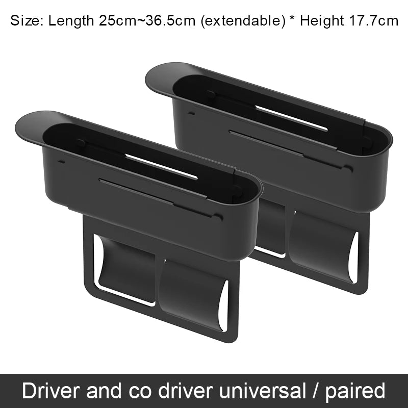 1pc Retractable Car Seat Gap Storage Box Storage Box Car Interior Storage Accessories Car Seat Gap Filler For Mobile Key Card