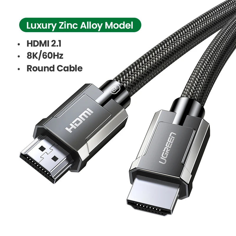UGREEN 8K HDMI-Compatible Cable for Xiaomi TV Box PS5 USB Ultra High Speed Certified 8K@60Hz Cable 48Gbps eARC Dolby Vision - covers4phones