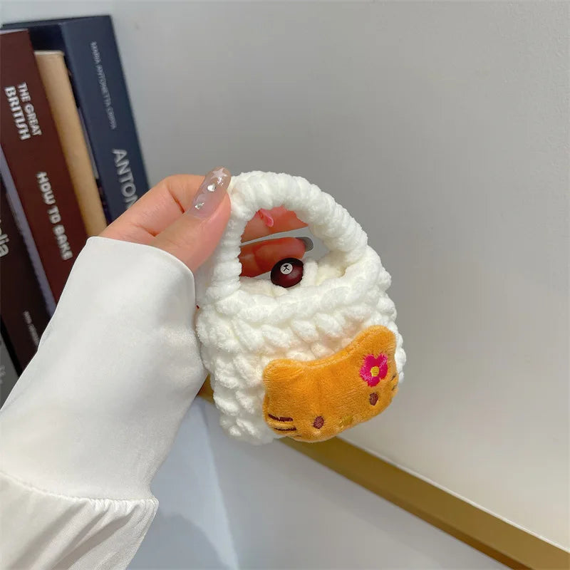 MINISO Knitted Dark Skin Hello Kitty AirPods Pro/Pro2 Protective Case Airpods 1/2/3 Generation Wireless Bluetooth Headphone Case - covers4phones