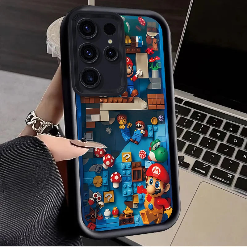 Super M-Marios Bros Case for Samsung Galaxy S24 S23 S22 S21 Ultra Plus S20 FE A55 A54 A53 A52 A52S A51 A50 A50S A35 A34 Cover - covers4phones