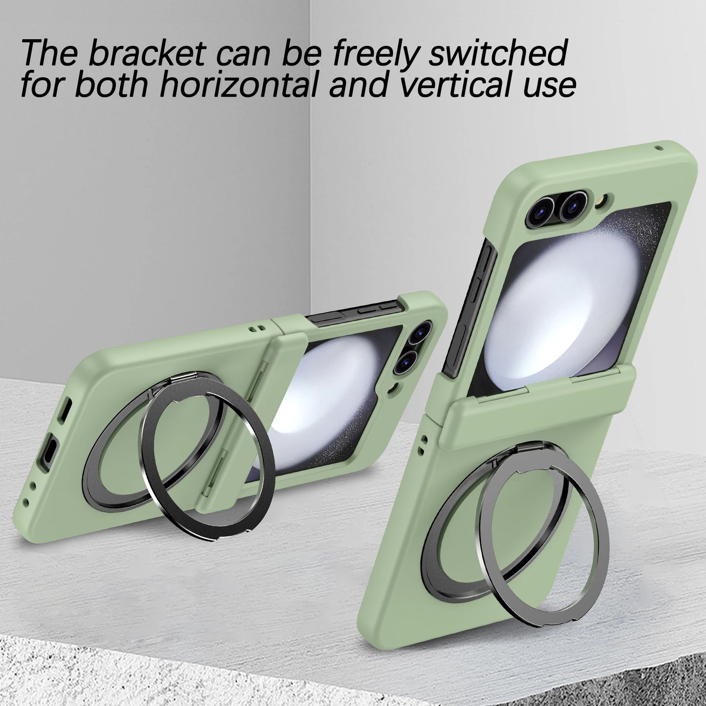 360° Rotating Holder Phone case For Samsung Galaxy Z Flip 5 6 Magsafe Wireless charge 360 Degree Ring Magnetic stand Phone Cover - covers4phones