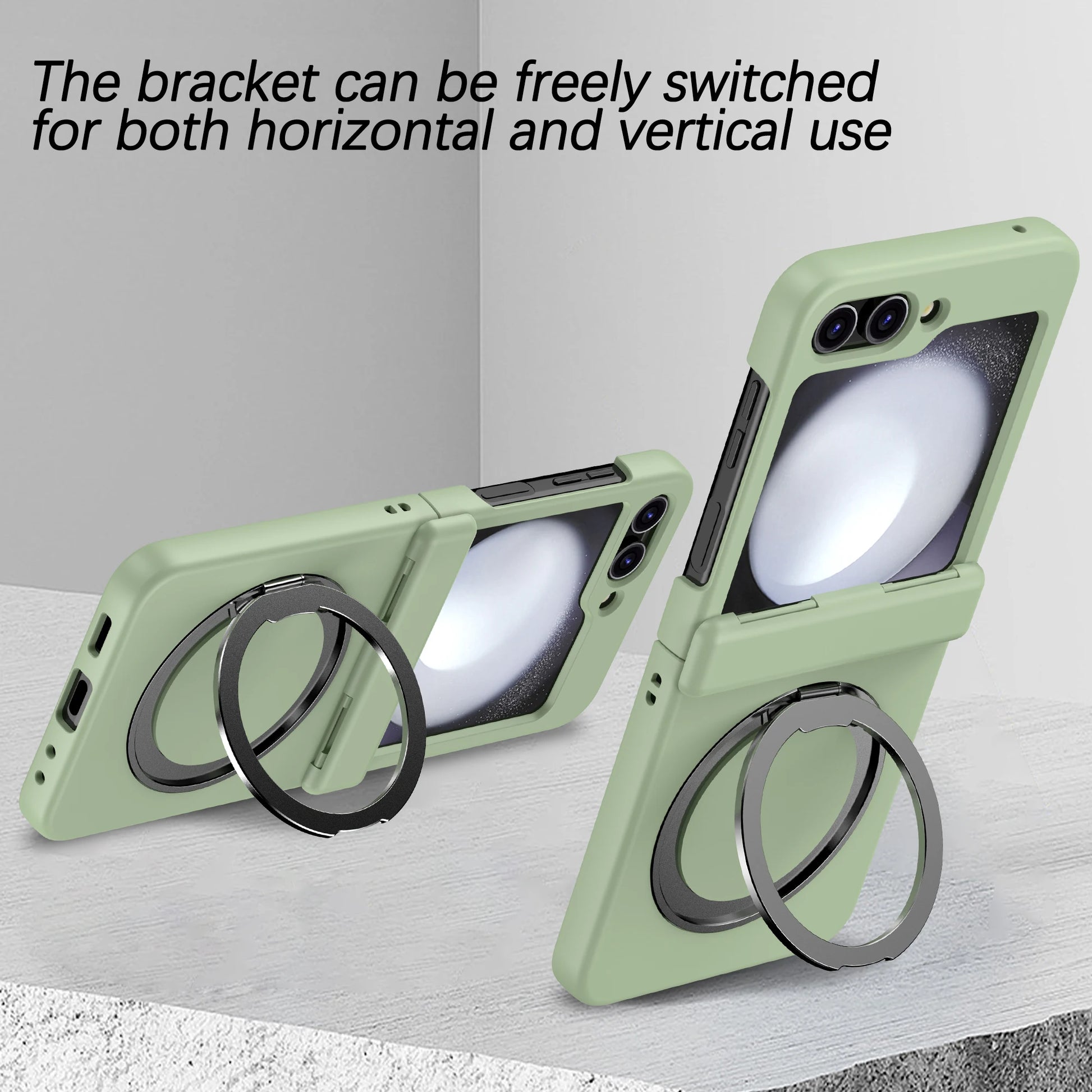 360° Rotating Holder Phone case For Samsung Galaxy Z Flip 5 6 Magsafe Wireless charge 360 Degree Ring Magnetic stand Phone Cover - covers4phones