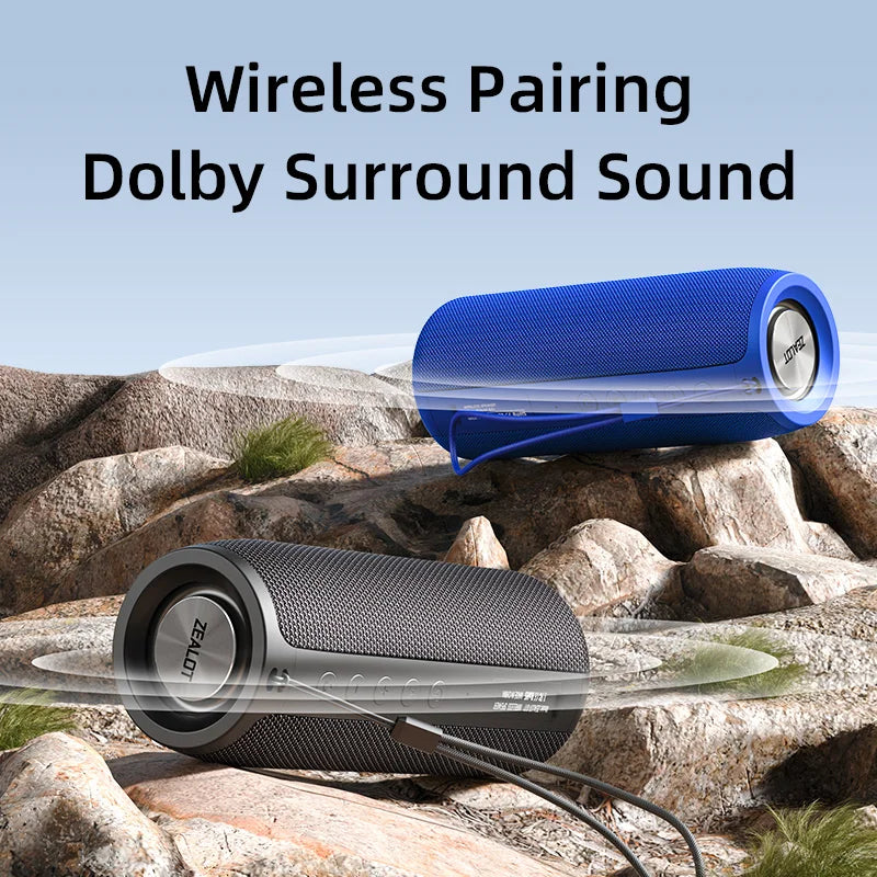 ZEALOT S51 Portable Bluetooth Speaker TWS Wireless Bass Subwoofer Waterproof Outdoor Speakers Boombox AUX TF Stereo Loudspeaker - covers4phones