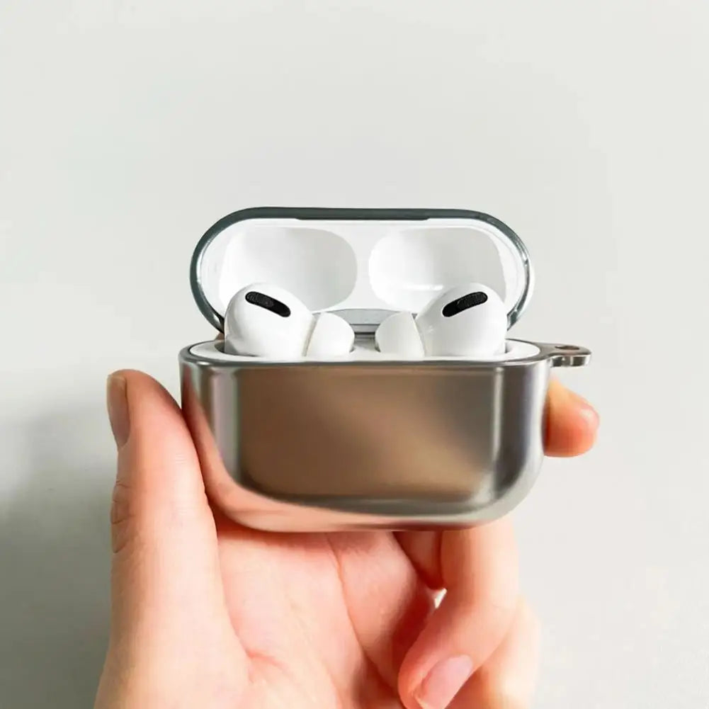 Silver Case for Airpods 4 Case Cover Glossy/Matte Soft TPU Shell Skin Guard Protector for AirPods 4th Generation Case Anti-Drop - covers4phones