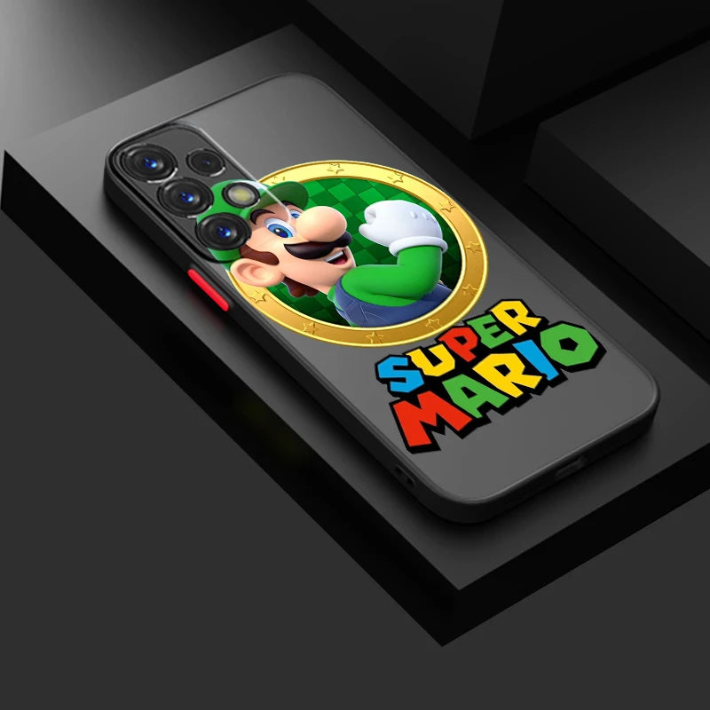 Fun Magic Super M-Marios Frosted Translucent For Samsung Note 20 A35 A03 A54 A31 A22 A34 A14 A24 A04 A55 5G Back Phone Case