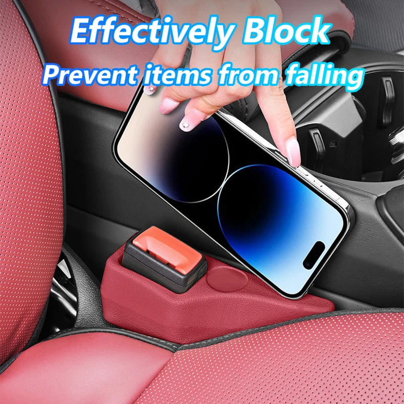 2Pcs Car Seat Gap Filler Odorless Seat Belt Buckle Protector Flexible Seat Side Gap Filling Strip Universal Auto Drop Blocker