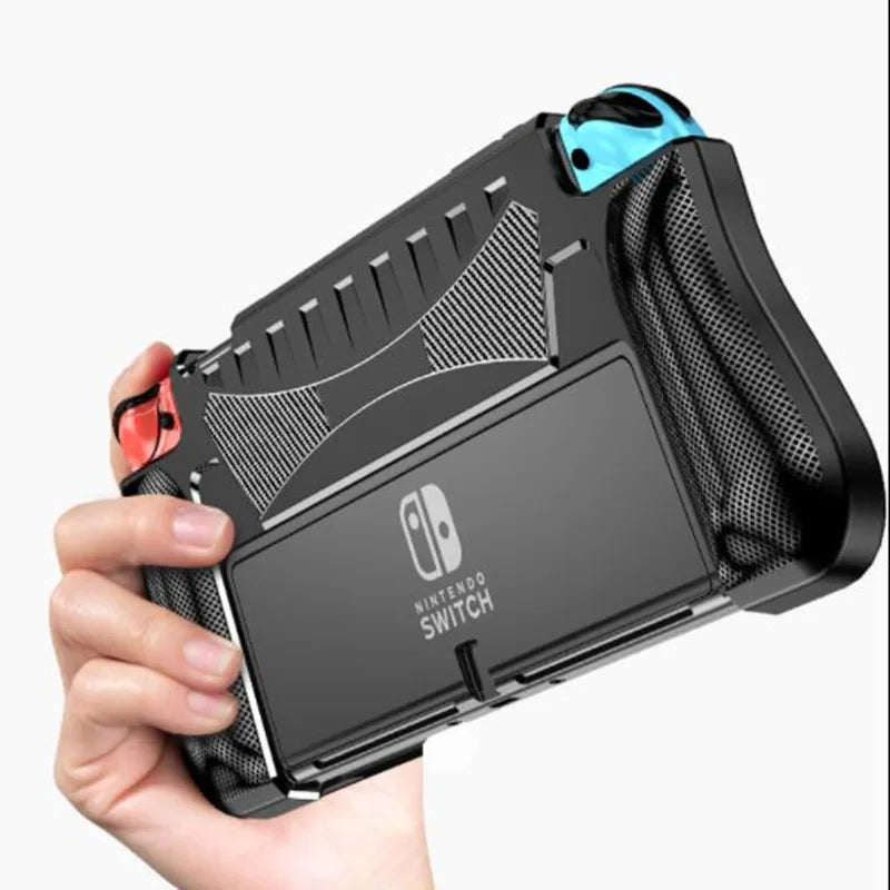 Case For Nintendo Switch OLED Upgraded Protective Cover Ergonomic Comfort TPU Grip Shell Dockabel Case For Nintendoswitch OLED - covers4phones
