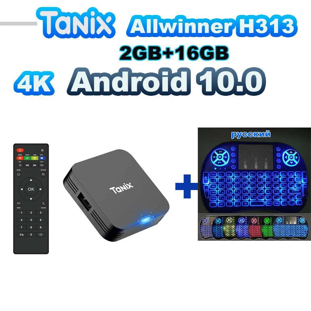 Tanix TX1 Android TV Box Allwinner H313 2.4G Wifi 16G 8G - covers4phones