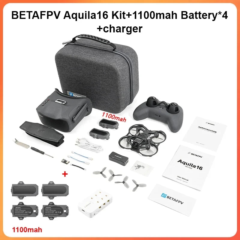 BETAFPV Aquila16 FPV Kit Brushless Racing Drone Professional Quadcopter Indoor Outdoor Camera Drone - covers4phones
