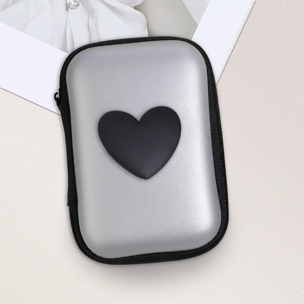 6PCS 3D Love Heart Silicone Charger Cable Protector Case Storage Bag For iPhone 20W 18W Charging Head Protective Cover Organizer