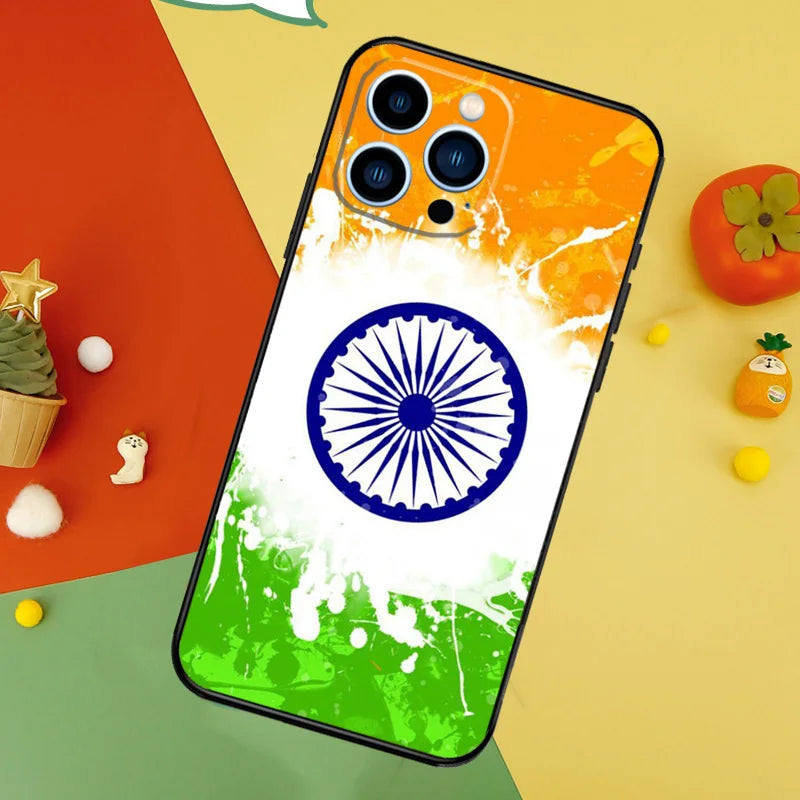 India Indian Flag Phone Case For iPhone 15 16 14 Plus 13 12 Mini 11 Pro Max XS XR X 7 8 Back Cover - covers4phones