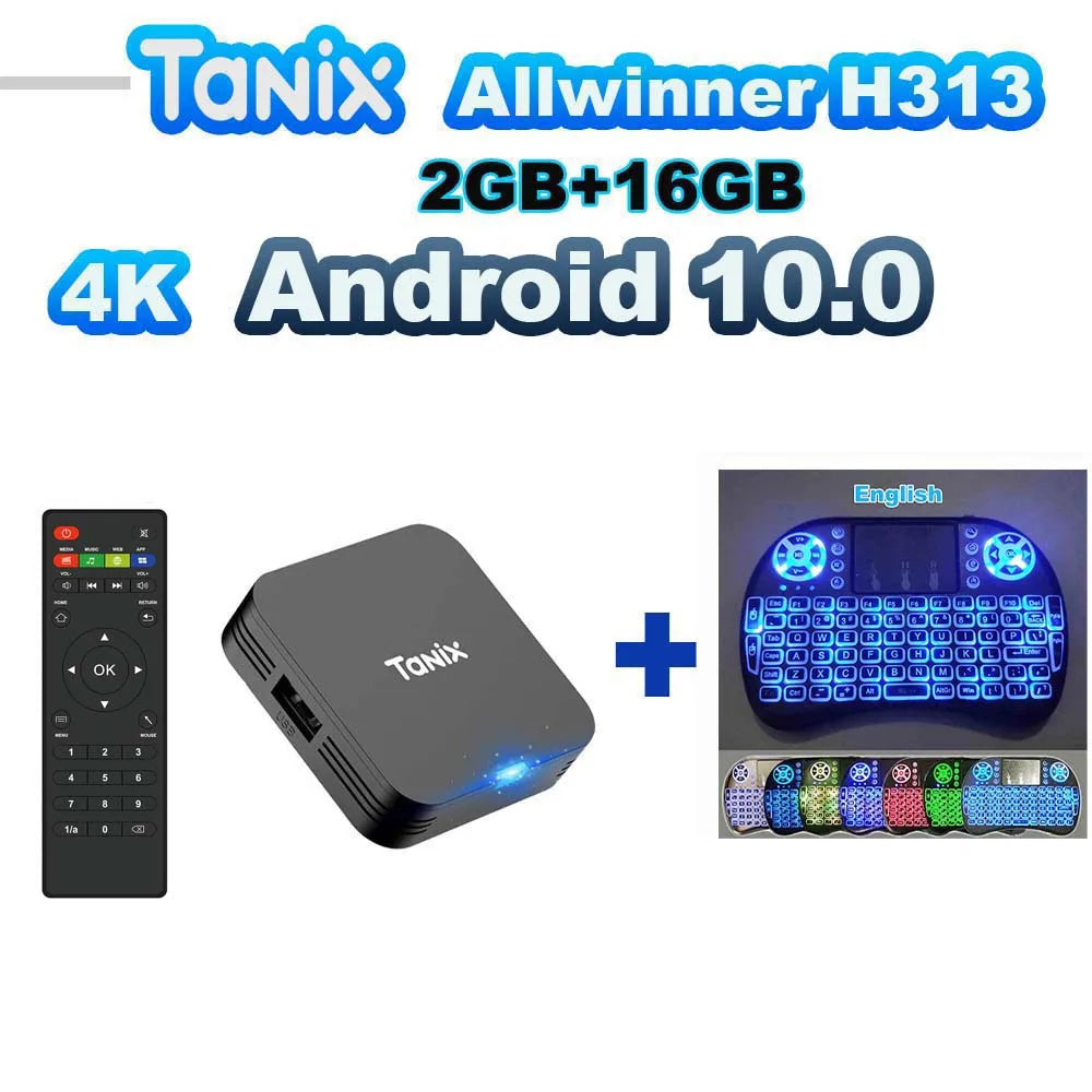 Tanix TX1 Android TV Box Allwinner H313 2.4G Wifi 16G 8G - covers4phones