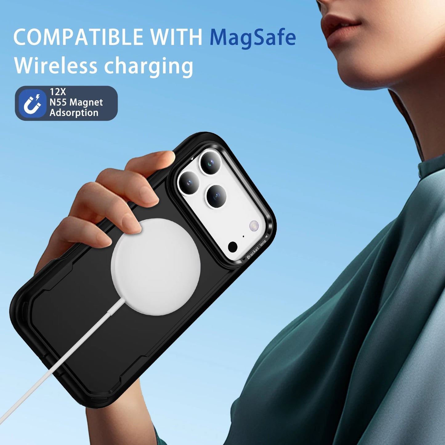 Case For iPhone 17 Pro Max 16 Pro 15 Pro Max 14 13 12 Magsafe Magnetic Camera Protective Full Body Shockproof Protective Covers