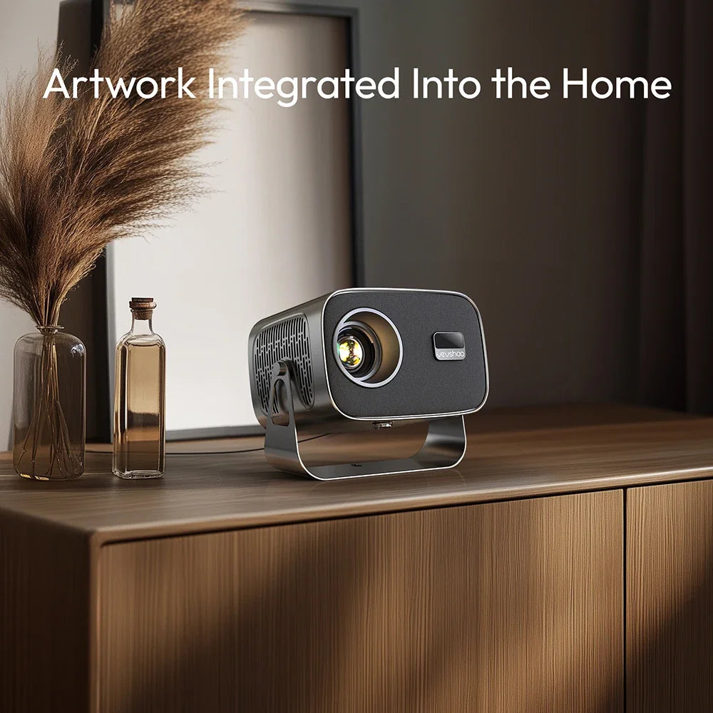 VEVSHAO A12 Projector Mini Portable LED Video Android 11.0 WIFI 6 Mirror SmartPhone for 1080P 4K Video Home Cinema Projector - covers4phones