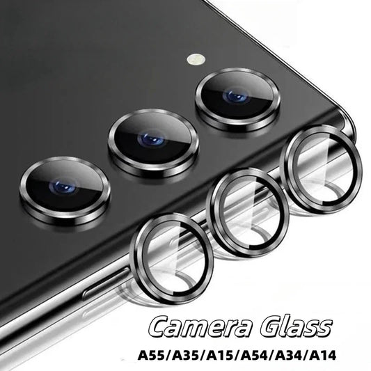 Camera Ring Glass for Galaxy A35 A55 5G A15 A14 4G A54 A34 5G Lens Metal Cap A 55 35 Protective Glass - covers4phones
