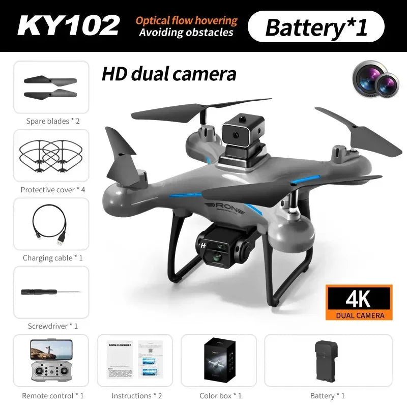 GISAEV Ky102 Drone 8k Profesional Dual-camera Aerial Photography 360 Obstacle Avoidance Optical Flow Four-axis Rc UAV 10000m - covers4phones