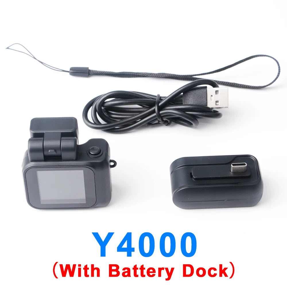 Y4000 Monoreflexes Style Mini Camera With Flash Lamp And Battery Dock Portable Video Recorder DV 1080P With LCD Screen Y3000 - covers4phones