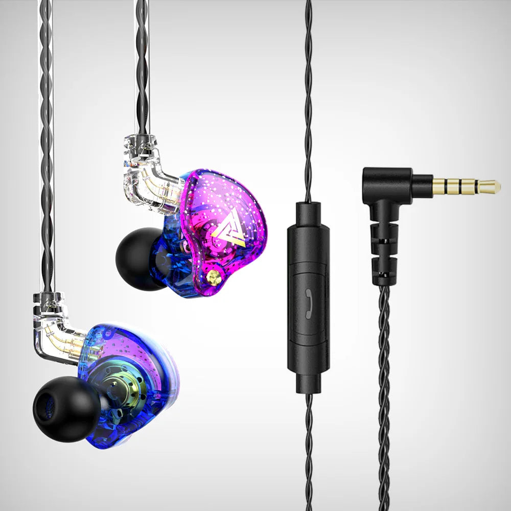 Original QKZ AK6 PRO Wired Earphone HIFI Stereo Headset With MIC HD Call 3.5mm AUX In-Ear Music Game Sports Headphones