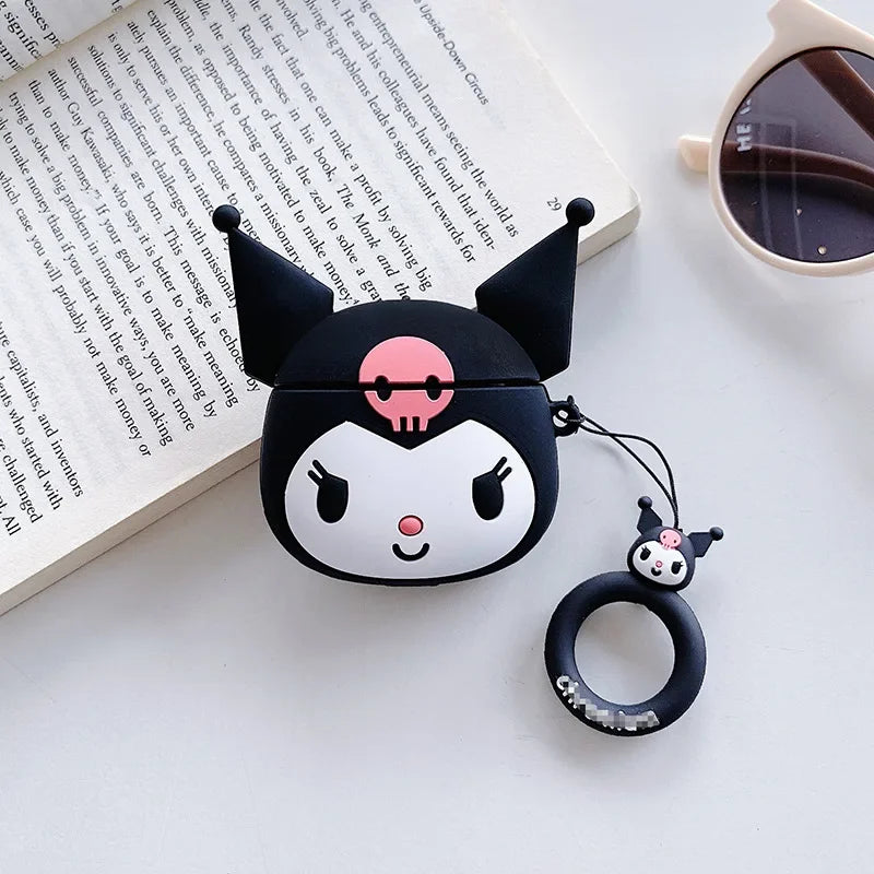 Hello Kitty Anime Sanrio Compatible Headphone Set Silicone PC Case AirPods 1/2/3 Pro/2 Apple Bluetooth Headphone Charging Case - covers4phones