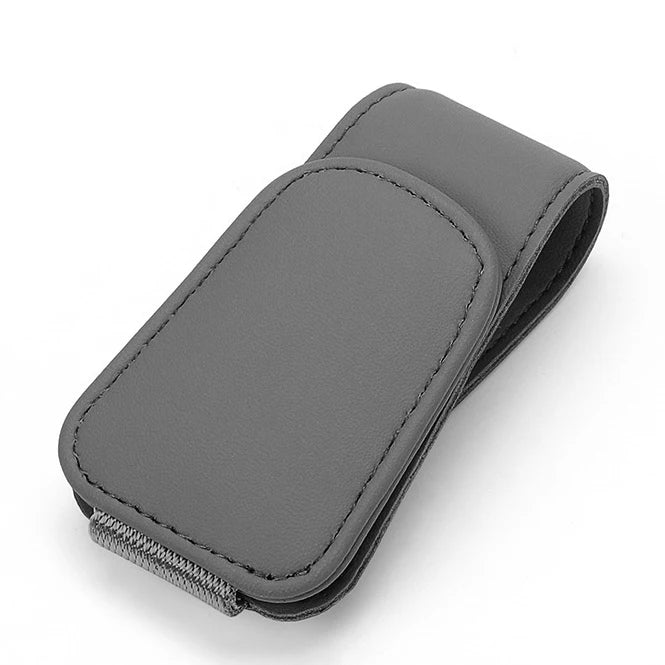 Universal Car Auto Sun Visor Eyeglass Hanger Clip Leather Glasses Holder Magnetic Multi-Function Automobile Accessories Storage - covers4phones